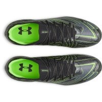 Under Armour Shadow Elite 4 Mach Chaussures de Foot Gazon Naturel (FG) Noir Metallic Black Vert Néon