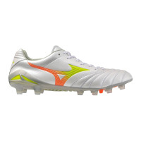 Mizuno Monarcida Neo III Elite Gazon Naturel Chaussures de Foot (FG) Blanc Lime Orange