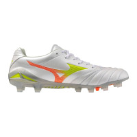 Mizuno Monarcida Neo III Elite Gazon Naturel Chaussures de Foot (FG) Blanc Lime Orange