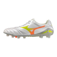 Mizuno Monarcida Neo III Elite Gazon Naturel Chaussures de Foot (FG) Blanc Lime Orange