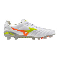 Mizuno Monarcida Neo III Pro Gazon Naturel Chaussures de Foot (FG) Blanc Lime Orange