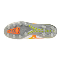 Mizuno Monarcida Neo III Pro Gazon Naturel Chaussures de Foot (FG) Blanc Lime Orange