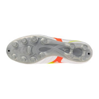 Mizuno Monarcida Neo III Select Gazon Naturel Chaussures de Foot (FG) Blanc Lime Orange