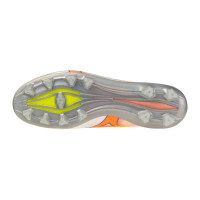Mizuno Alpha III Japan Gazon Naturel Chaussures de Foot (FG) Blanc Orange Lime