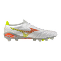 Mizuno Morelia Neo V Beta Japan Gras Voetbalschoenen (FG) Wit Oranje Limoen