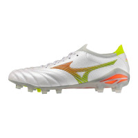 Mizuno Morelia Neo V Beta Japan Gras Voetbalschoenen (FG) Wit Oranje Limoen