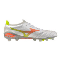 Mizuno Morelia Neo V Beta Elite Gras Voetbalschoenen (FG) Wit Oranje Limoen