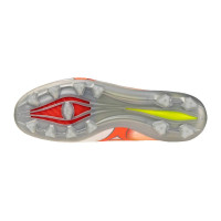 Mizuno Alpha III Elite Gras Voetbalschoenen (FG) Wit Oranje Limoen