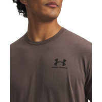 Under Armour Left Chest Logo T-Shirt Bruin Zwart