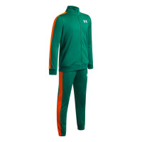 Survêtement Under Armour Rival Knit à fermeture éclair intégrale pour Enfants, vert foncé, noir