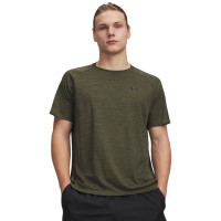 Chemise d'entraînement texturée Under Armour Tech vert foncé noir