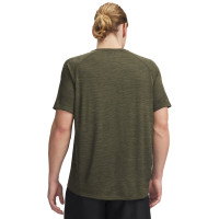 Chemise d'entraînement texturée Under Armour Tech vert foncé noir
