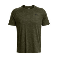 Chemise d'entraînement texturée Under Armour Tech vert foncé noir