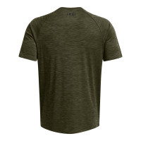 Chemise d'entraînement texturée Under Armour Tech vert foncé noir
