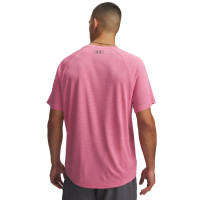 Under Armour Tech Textured Trainingsshirt Roze Zwart