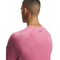 Under Armour Tech Textured Trainingsshirt Roze Zwart