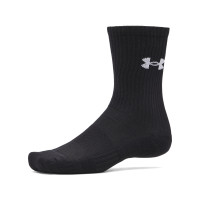 Lot de 3 paires de chaussettes Under Armour Performance Cotton Crew, noir et blanc