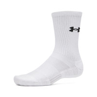 Lot de 3 chaussettes Under Armour Performance Cotton Crew, blanches et noires