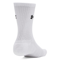 Lot de 3 chaussettes Under Armour Performance Cotton Crew, blanches et noires