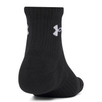 Under Armour Performance Quarter Sprotsokken 3-Pack Zwart Wit