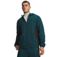 Survêtement tissé Under Armour Tech Sport entièrement zippé vert foncé noir