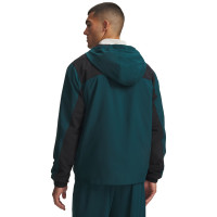 Survêtement tissé Under Armour Tech Sport entièrement zippé vert foncé noir