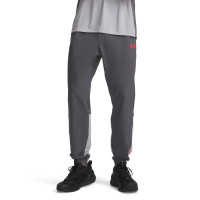 Under Armour Tech Utility Woven Trainingsbroek Donkergrijs Lichtgrijs Rood