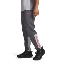 Under Armour Tech Utility Woven Trainingspak Full-Zip Donkergrijs Lichtgrijs Rood