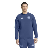 Survêtement adidas Ajax Tiro Travel Crew 2026-2027 bleu foncé bleu clair