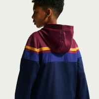 Nike FC Barcelona Sportswear Trainingspak 2026-2027 Kids Donkerblauw Rood Geeloranje