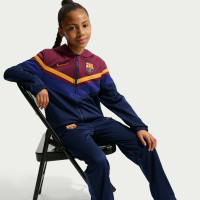 Nike FC Barcelona Sportswear Trainingspak 2026-2027 Kids Donkerblauw Rood Geeloranje
