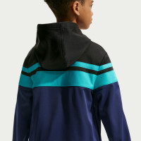 Survêtement Nike FC Barcelona Sportswear 2026-2027 pour Enfants, noir, bleu foncé, bleu sarcelle, jaune doré