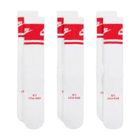 Nike Everyday Elevated Futura Crew Sokken 3-Pack Wit Rood