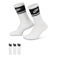 Nike Everyday Elevated Futura Crew Sokken 3-Pack Wit Zwart