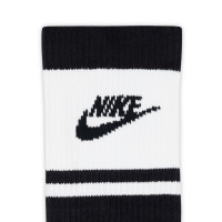Nike Everyday Elevated Futura Crew Sokken 3-Pack Zwart Wit