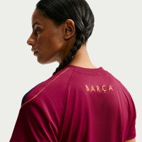 Nike FC Barcelona Strike Trainingsshirt 2026-2027 Dames Rood Donkerblauw Geel