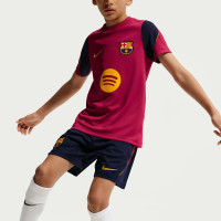 Nike FC Barcelone Strike Short d'Entraînement 2026-2027 Enfants Bleu Foncé Rouge Jaune