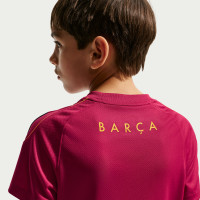 Nike FC Barcelone Strike Maillot d'Entraînement 2026-2027 Enfants Rouge Bleu Foncé Jaune