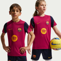 Nike FC Barcelone Strike Maillot d'Entraînement 2026-2027 Enfants Rouge Bleu Foncé Jaune