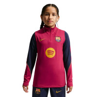 Nike FC Barcelone Strike Survêtement 1/4-Zip 2026-2027 Enfants Rouge Bleu Foncé Jaune