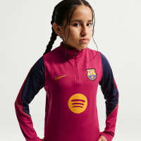 Nike FC Barcelone Strike Survêtement 1/4-Zip 2026-2027 Enfants Rouge Bleu Foncé Jaune