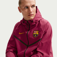 Nike FC Barcelona Tech Woven Trainingspak Hooded Full-Zip 2026-2027 Rood Donkerblauw Geel