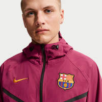 Nike FC Barcelona Tech Woven Trainingspak Hooded Full-Zip 2026-2027 Rood Donkerblauw Geel
