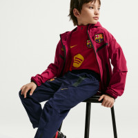 Nike FC Barcelone Tech Woven Pantalon d'Entraînement 2026-2027 Enfants Bleu Foncé Jaune