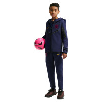 Survêtement polaire Nike FC Barcelona Tech 2026-2027 pour Enfants, bleu foncé, noir, jaune, rose