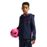 Gilet polaire Nike FC Barcelona Tech 2026-2027 pour Enfants, bleu foncé, noir, jaune, rose