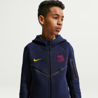 Gilet polaire Nike FC Barcelona Tech 2026-2027 pour Enfants, bleu foncé, noir, jaune, rose