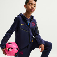 Gilet polaire Nike FC Barcelona Tech 2026-2027 pour Enfants, bleu foncé, noir, jaune, rose