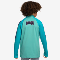Nike FC Barcelona Strike Trainingstrui 1/4-Zip 2026-2027 Kids Licht Turquoise Donkerblauw Rood
