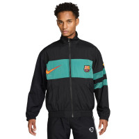 Nike FC Barcelona Repel Woven Trainingspak 1996 Zwart Lichtgroen Goudgeel